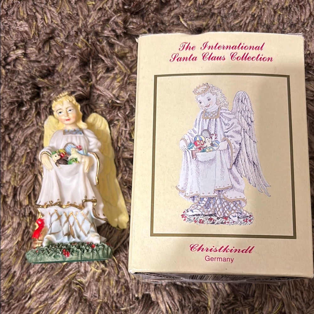 Christkindl Angel Figurine Germany w/ box. International Santa Claus Collection